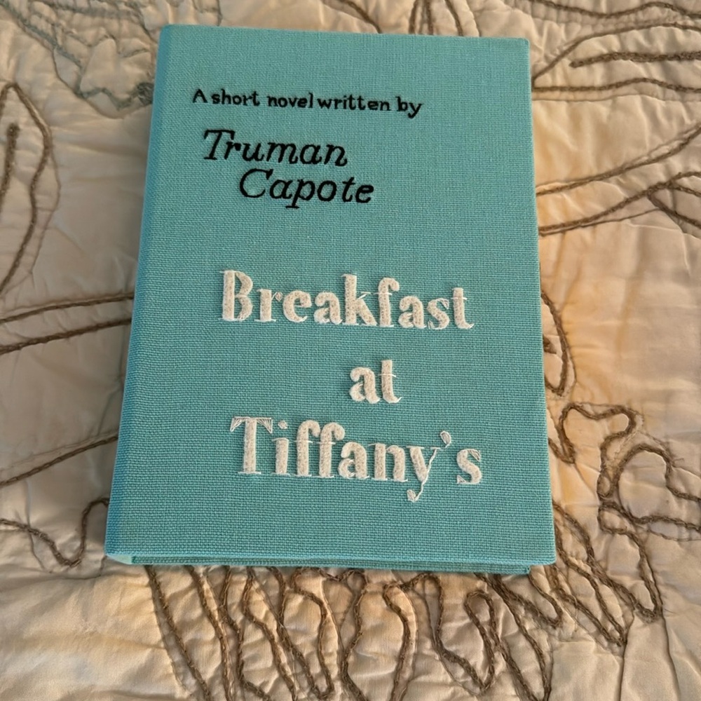 Olympia le tan Breakfast at Tiffany’s embroidered appliquéd canvas clutch